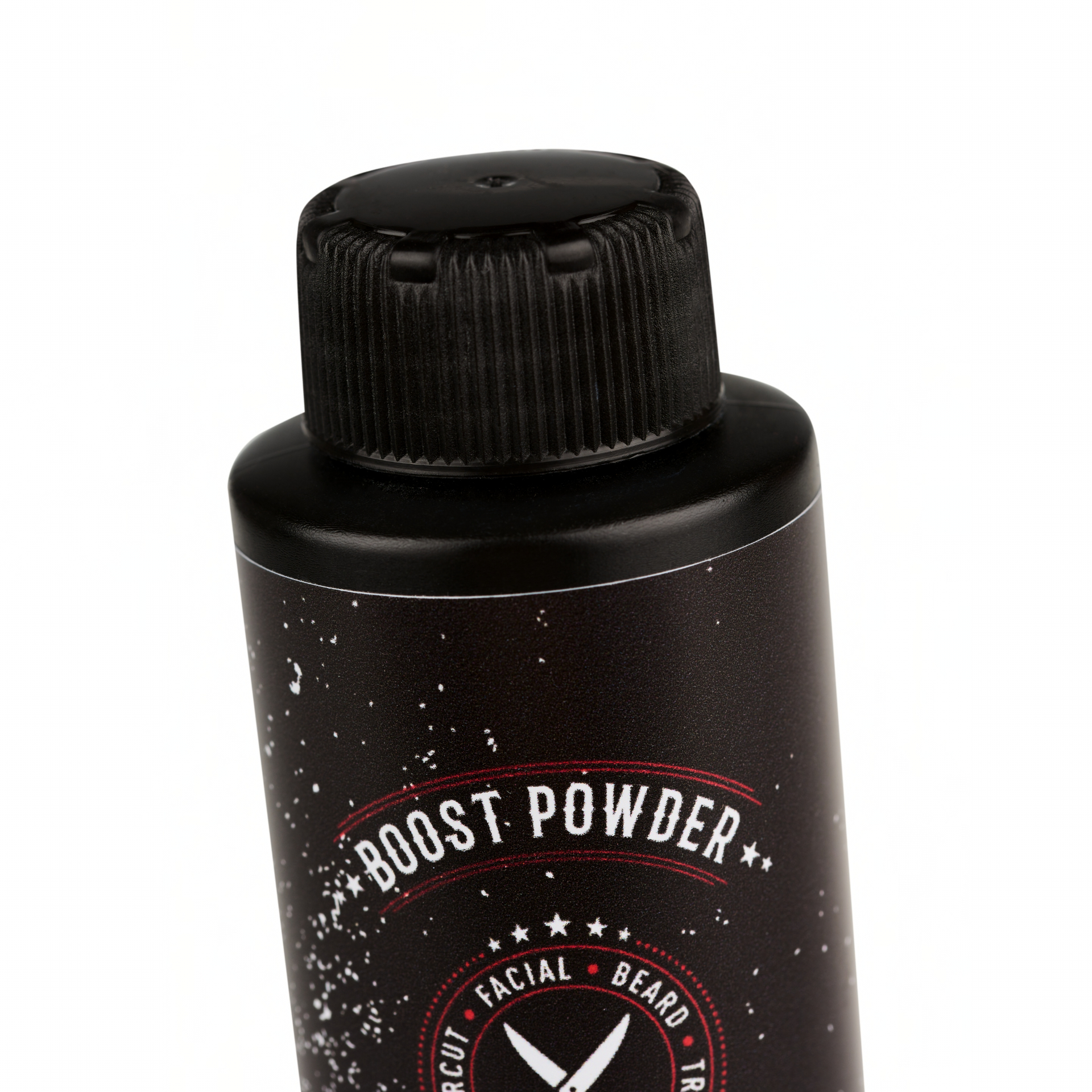 Barber Jay Boost Powder cap and applicator close-up